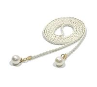 FUXIU Ceinture tressée de style bohème pour femme, blanc, As detailed discription