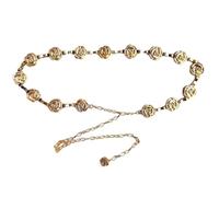 FUXIU Chaîne de ceinture métallique avec fleur de rose pour femme, doré, As detailed discription