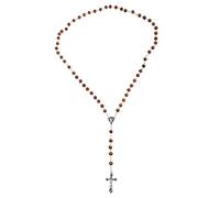 FUXIU Chapelet pour Collier en Croix Fournitures Cadeaux pour Femmes Grand-mère Fête des Mères pour Les Croyants Religion Chrétienne
