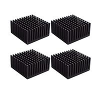 FUXIU Dissipateur Thermique en Aluminium 4 Pièces 40x40x20mm Refroidisseur pour L'électronique Puce LED avec Adhésif Double Face Conducteur Thermique