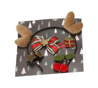 FUXIU Ensemble d'accessoires pour cheveux de Noël, festival, fête, serre-tête, pince à cheveux, cosplay, bandeau pour filles, décoration de cheveux, cadeau