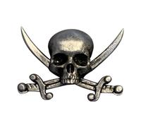 FUXIU Épingle Badge Gothique Crâne Poignards Épingle Vintage Horreur Squelette Broche Épées Croisées Badge Épingle Vêtements Bijoux Épingle Revers