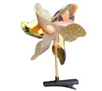 FUXIU Épingles à cheveux colorées en forme de moulin à vent pour petites filles qui prennent des photos, pince à cheveux pour Noël, festival, moulin à vent pour enfants