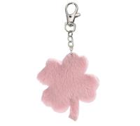 FUXIU Joli porte-clés trèfle à quatre feuilles en peluche avec pendentif en forme de trèfle à quatre feuilles, rose, As detailed discription