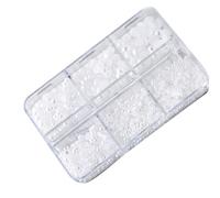 FUXIU Mélange de tailles blanches pour nail art demi-perles 3D strass décoration outil beauté manucure fournitures