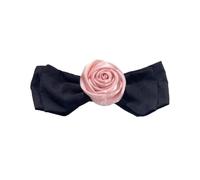 FUXIU Pince à cheveux en forme de rose en tissu et corde à cheveux pour prendre des photos pour femme fille printemps été diadème antidérapant