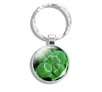 FUXIU Porte-clés avec pendentif trèfle à quatre feuilles - Porte-bonheur - Ornement de sac à dos - Accessoires de bijoux - Cadeau pour homme et femme, Style 2, As detailed discription