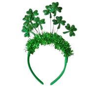 FUXIU Serre-tête pour la Saint-Patrick - Accessoire de vacances - Pour adultes et enfants - En forme de trèfle