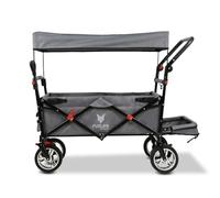 FUXLIFE Chariot Pliable FX-CT800 • Gris • Toit Solaire intégré Compact | Extension intérieure rembourrée • Roues robustes tout-terrain • Pliage compact de transport • Capacité charge max 75kg