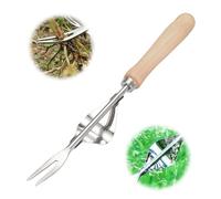 FUXNGZI Jardinière Manuelle, 2024 Désherbeur Manuel Outil Gouge de Désherbage en Acier Inoxydable avec poignée Bois Pelle Jardinage Arrache Pissenlit (1PC)