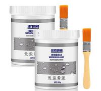 FUXNGZI Scellant isolant étanche, Agent anti-fuite Adhésif d’étanchéité super puissant, de revêtement imperméable transparent, mastic invisible waterproof Avec Brosse (100g, 2)