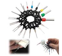 FUXNGZI Terminal Ejector Kit,2025 Auto Terminals Enlèvement Outil Set,Retrait de Connecteur de Câble de Voiture,Voiture Électrique Câblage a Sertir Connecteur Pin Extracteur (18pcs)