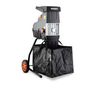 Broyeur de végétaux électrique FUXTEC FX-EGH2800T - 2800W rouleaux silencieux 92 dB, bac toile 60L, coupe branches Ø44mm