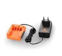 Fuxtec Chargeur Li-ION 1A 25W FX-E1LG1A - pour Batterie 2Ah & 4Ah Convient à Tous Les Outils de Jardin 20 Volt - Tension de Charge 20,9V