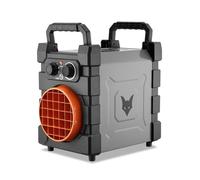 FUXTEC Chauffage électrique FX-EH2 - Radiateur soufflant 2000 W - Thermostat mécanique - Protection anti-surchauffe - Débit d’air 284 m³/h - IP24 - Idéal pour garages et ateliers - Métal robuste