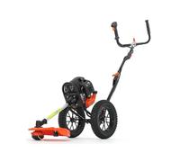 FUXTEC Débroussailleuse Thermique à Roues FX-FSR152 • Moteur 2 Temps 52cm³ | Grandes roues pneumatiques 32cm • Coupe-bordure fil 3mm • Démarrage facile Easy Starter • Châssis pliable gain de place