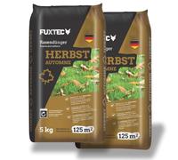 FUXTEC Engrais gazon automne FX-RDH10 - 10 kg pour jusqu’à 250 m² - Formule NPK 5+3+12 - Granulés solubles résistants au froid, gel et hiver - Fertilisation durable Made in Germany