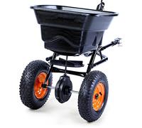 FUXTEC Épandeur FX-GS36S • 36 kg • Attelage • Largeur 3,65 m | Épandage réglable de semences, engrais, sel et granulés • châssis acier • roues 12 x 3 pouces • housse anti-pluie incluse