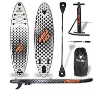 Fuxtec Kit de Planche de Sup Gonflable - Planche de Stand up Paddle 320 x 81 x 15 cm avec 3 ailerons - Planche de Tourisme Charge jusqu'à 150 kg - Sac de Rangement Inclus