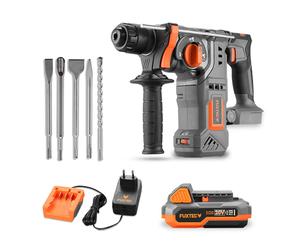 FUXTEC - Marteau perforateur sans fil 20V FX-E1RH20 et kit de burinage