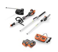 FUXTEC Outil Multifonction 3-en-1 FX-E2MTSET • 40 V • Raccord Rapide | Débroussailleuse à batterie • Accessoire tronçonneuse • Taille-haie • Coupe-herbe • Appareil combiné