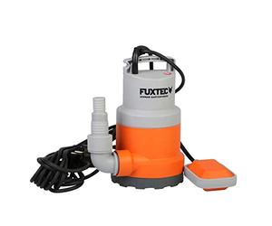 Fuxtec Pompe d’évacuation eaux usées Pompe de Bassin Submersible 250 Watt, Max. 6000 l/h, Hauteur de refoulement Max. 6 m, épaisseur éléments jusqu'à 5 mm, Interrupteur à Flotteur réglable en continu