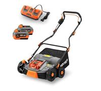 Fuxtec Scarificateur Aérateur À Batterie 40v Set Fx-e2ve38set Avec 2 Batteries Et Chargeur, 2-en-1, Largeur 38 Cm