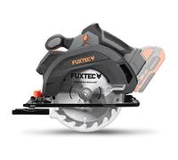 FUXTEC Scie Circulaire Portative Sans Fil 20V FX-E1CS20 - Livrée Sans Batterie Ni Chargeur - Lame De Scie Ø 165mm / Profondeur De Coupe 38-55mm / Réglage de L'Angle De Coupe - Scie Circulaire