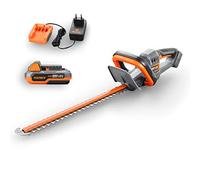 FUXTEC Taille-haie à Batterie FX-E1HS20-SET • 20V • Coupe de 52cm • Kit | Chargeur inclus • Poignée ergonomique rotative • Poids plume • Lames de sécurité découpées au laser • Travail confortable