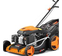 FUXTEC Tondeuse Thermique FX-RM5196PRO • 196 cm3 • Largeur 51 cm | Autotractée à vitesse réglable • moteur 6 CV 4,4 kW • hauteur 25 à 75 mm • bac 60 L • mulching • éjection latérale