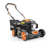 FUXTEC Tondeuse Thermique Poussée FX-RM4180 • 40,6 cm • bac 45 L | Légère • compacte • maniable • largeur de coupe 40,6 cm • bac de ramassage 45 L • tondeuse thermique poussée