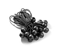 fuxton 100 Tendeur Elastique Caoutchouc Professionnel avec Boule (Noir 195 mm) pour Tentes, Bâches, Affiches. Tendeur Bâche, Sangle Élastique, Support de Bâche, Caoutchouc de Bâche, Tendeur Caoutchouc