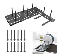 fuxunamz Range Assiette, Support Assiette, Egouttoir Vaisselle, Organisateur de Vaisselle pour Le Rangement et Organisation de Cuisine des Tasses, Couvercles, Casseroles et Poêles dans