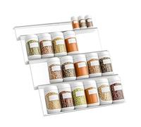 fuxunamz Rangement Épices Cuisine Tiroir, Étagère à Épices pour Tiroirs en Acrylique Transparent, Tiroir à Épices, 4 Pièces Rangement Combinable pour Épices de Cuisine, Range Épices Cuisine Tiroir
