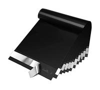 Fuxury Lot de 200 enveloppes d'expédition autocollantes en polyéthylène noires de 15,2 x 22,9 cm, durables améliorées, enveloppes polyvalentes pour garder les articles en sécurité protégés