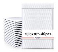 Fuxury Lot de 40 enveloppes à bulles pour envoi postal, rembourrées et auto-adhésives, imperméables, rembourrées à bulles, pour emballage, petites entreprises, grande #5