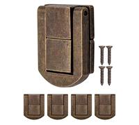 FUXXER Lot de 4 fermoirs pour coffres, boîtes, valises, ferrures métalliques, bronze, 30 x 25 mm