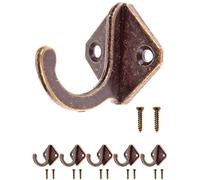 Fuxxer® Lot de 5 crochets antiques en laiton bronze - Losange vintage