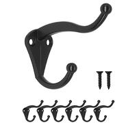 Fuxxer® Lot de 6 crochets classiques en fer noir