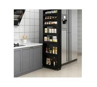 FUYAO Chariot de rangement, chariot de cuisine roulant avec étagères, étagère à épices mobile et organisateur de garde-manger pour petits espaces, idéal pour réfrigérateur et salle à manger