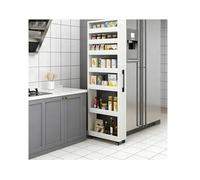 FUYAO Chariot de rangement, chariot de cuisine roulant avec étagères, étagère à épices mobile et organisateur de garde-manger pour petits espaces, idéal pour réfrigérateur et salle à manger