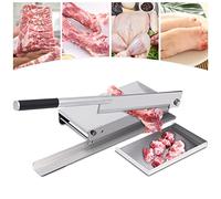 FUYAO Coupe-os de Viande Manuel, trancheuse de Viande Manuelle, Machine de découpe de Viande congelée, Machine de découpe de Poulet Robuste avec Hachoir à os de Lame pour Cuisine