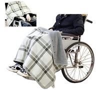 FUYAO Couverture chauffante pour Fauteuil Roulant, Couverture écharpe pour Adultes, Doublure en Flanelle, Poncho pour Fauteuil Roulant, Couverture pour Genoux, Couverture Chaude Portable