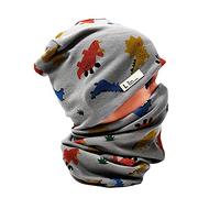 FUYAO Ensemble bonnet et écharpe tube en coton pour bébé et enfant - Printemps, automne, hiver - Bonnet chaud pour garçons et filles, Dinosaure gris, 6-24 mois
