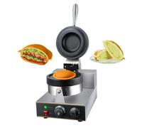 FUYAO Machine Électrique Gaufrier Crème Glacée, Fabricant De Gaufrier Hamburger Rond pour La Cuisson Commerciale De Gaufres, Température Réglable De 50~300 ℃, Utilisation À La Maison