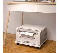 FUYAO Support d'imprimante mobile pour imprimante sous le bureau avec 4 roulettes - Support mobile pour imprimante - Support pour unité centrale - Plateau roulant blanc - Chariot et supports