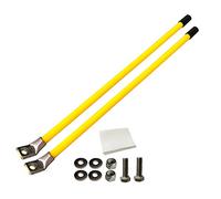 FUYEAR Marqueurs de lame de chasse-neige jaunes de 50,8 cm, 45 degrés, base courbée en acier inoxydable 304, haute visibilité, ne rouille pas, ne se casse pas, installation facile, convient pour les