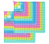 FuYelng Pop Fidget Toys Arc en Ciel 2 in 1, Multiplication Pop It Jouet Anti-Stress Popite pour Enfant, pour Enfants et Adultes Jouets Éducatifs Cadeaux d'anniversaire