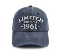 FUYIHCFB Édition limitée 1960 1961 1962 1963 1964 1965 1966 1967 1968 1969 Casquette de Baseball en Coton brodée, Ajustable et Lavable, Bleue, Taille L (1961,L)