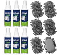 Fuyoooo Lot de 6 nettoyants pour tableau blanc de 100 ml - Spray de nettoyage à sec avec gomme en microfibre pour tableau blanc - Élimine les marques tenaces du tableau noir (gris)